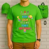 I Can't Keep Calm It's My Son's Birthday T-Shirt thumb 6