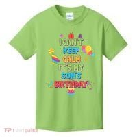I Can't Keep Calm It's My Son's Birthday Kids T-Shirt thumb 0