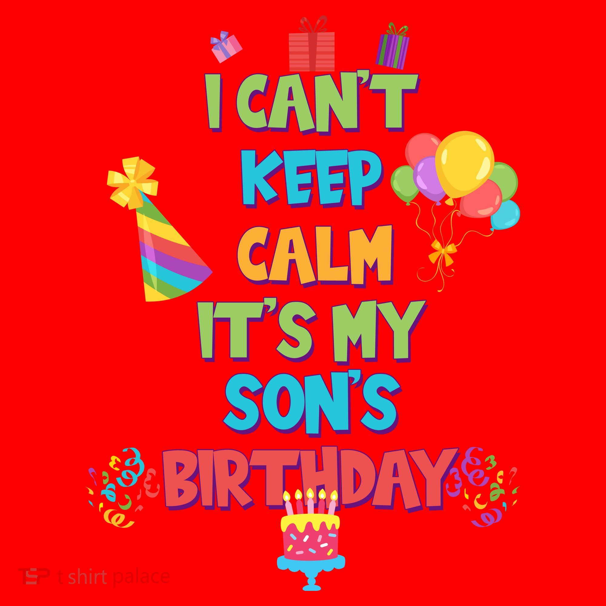 I Can't Keep Calm It's My Son's Birthday Santa Hat