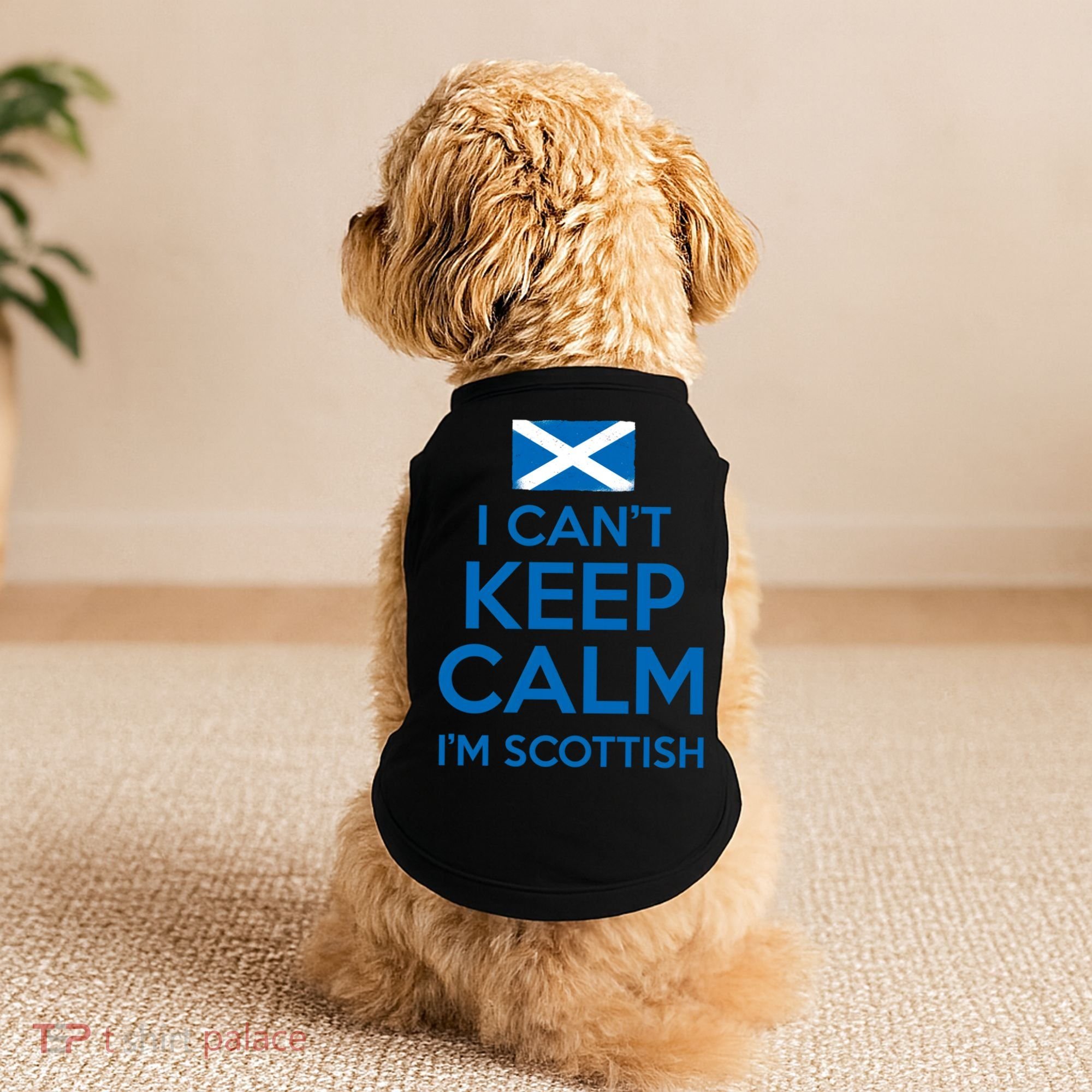 I Cant Keep Calm Im Scottish Funny Scotland Meme Gift Doggie Tank