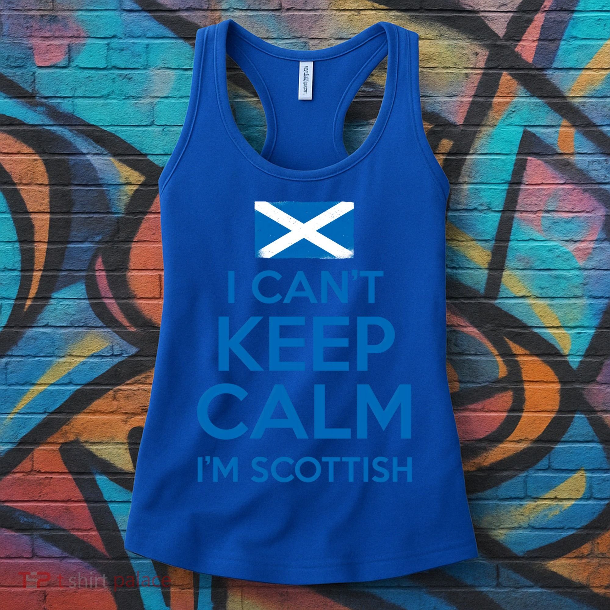 I Cant Keep Calm Im Scottish Funny Scotland Meme Gift Women's Tank Top