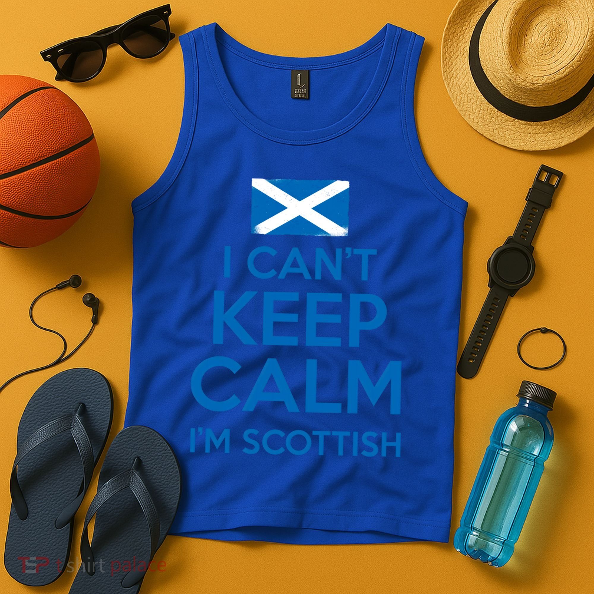 I Cant Keep Calm Im Scottish Funny Scotland Meme Gift Tank Top