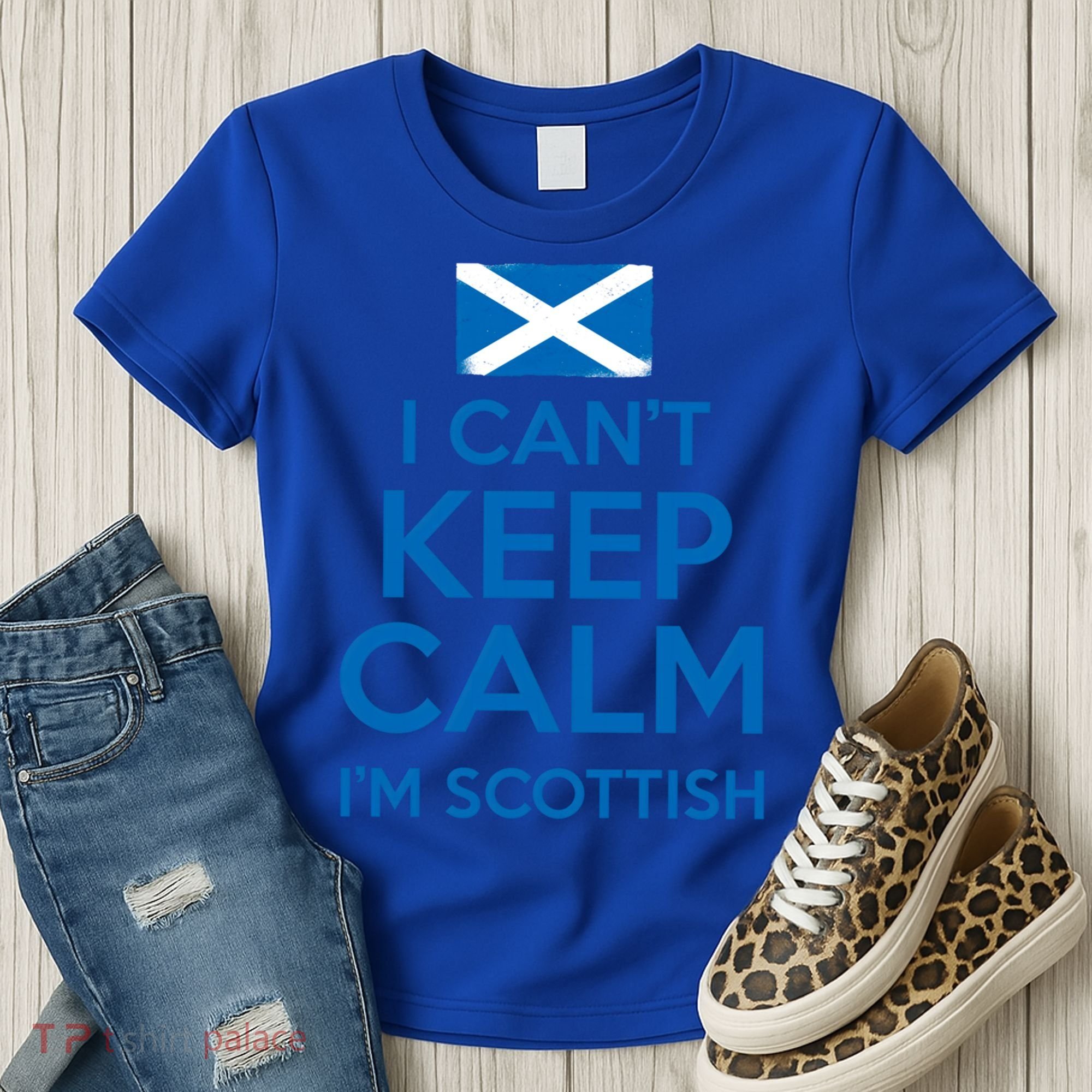 I Cant Keep Calm Im Scottish Funny Scotland Meme Gift Women's T-Shirt