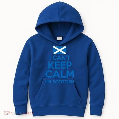 I Cant Keep Calm Im Scottish Funny Scotland Meme Gift Kids Hoodie
