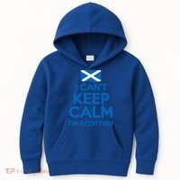 I Cant Keep Calm Im Scottish Funny Scotland Meme Gift Kids Hoodie thumb 0