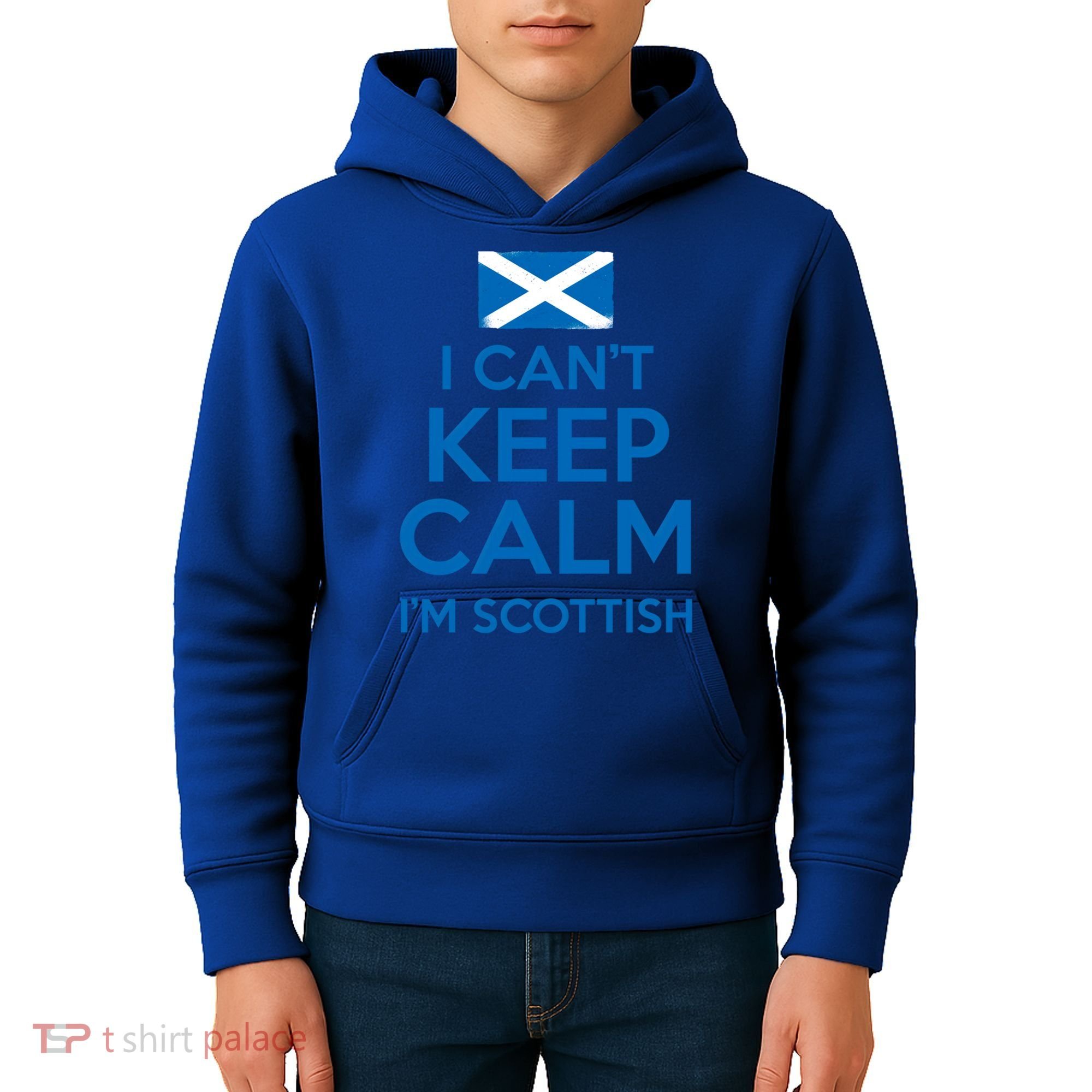 I Cant Keep Calm Im Scottish Funny Scotland Meme Gift Kids Hoodie