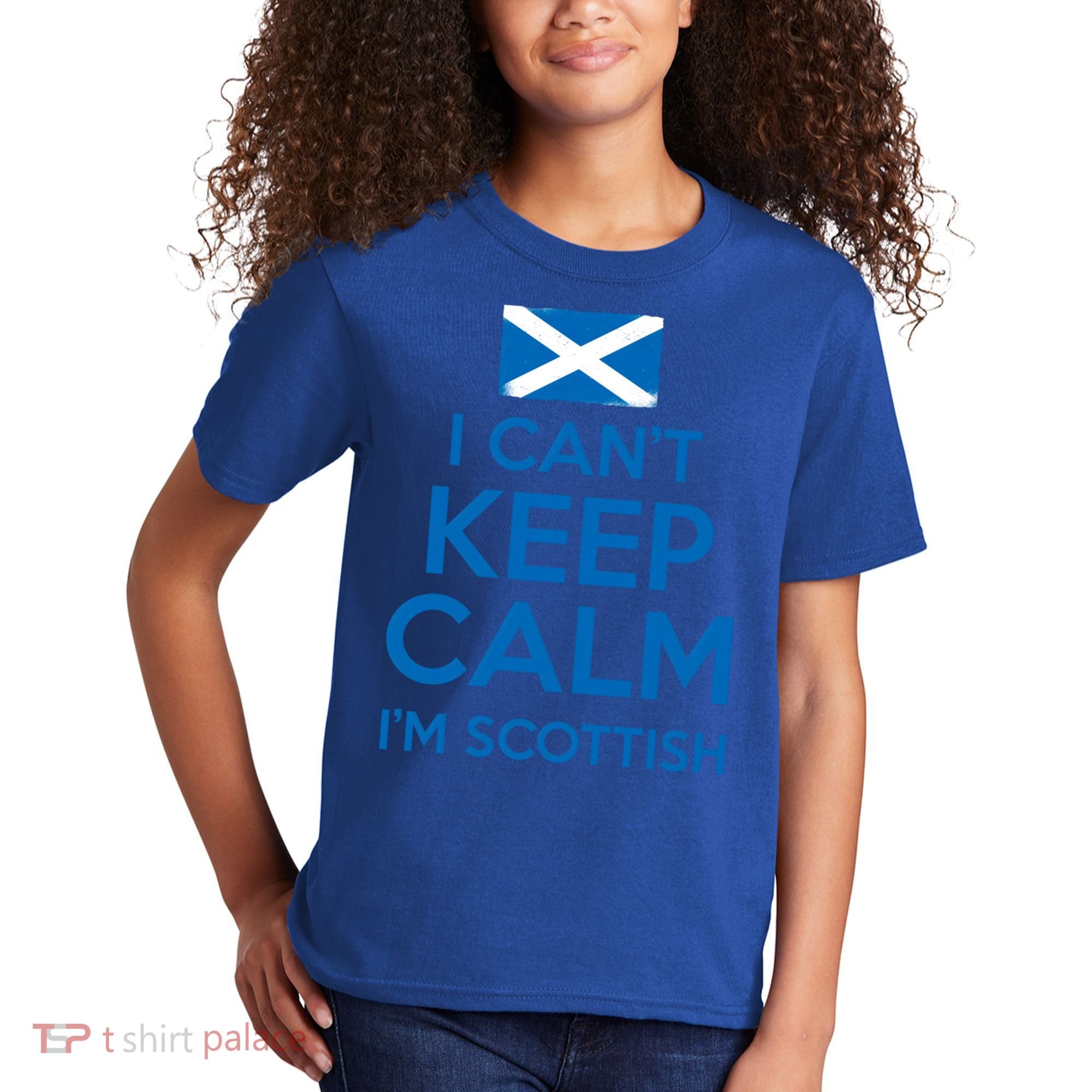 I Cant Keep Calm Im Scottish Funny Scotland Meme Gift Kids T-Shirt
