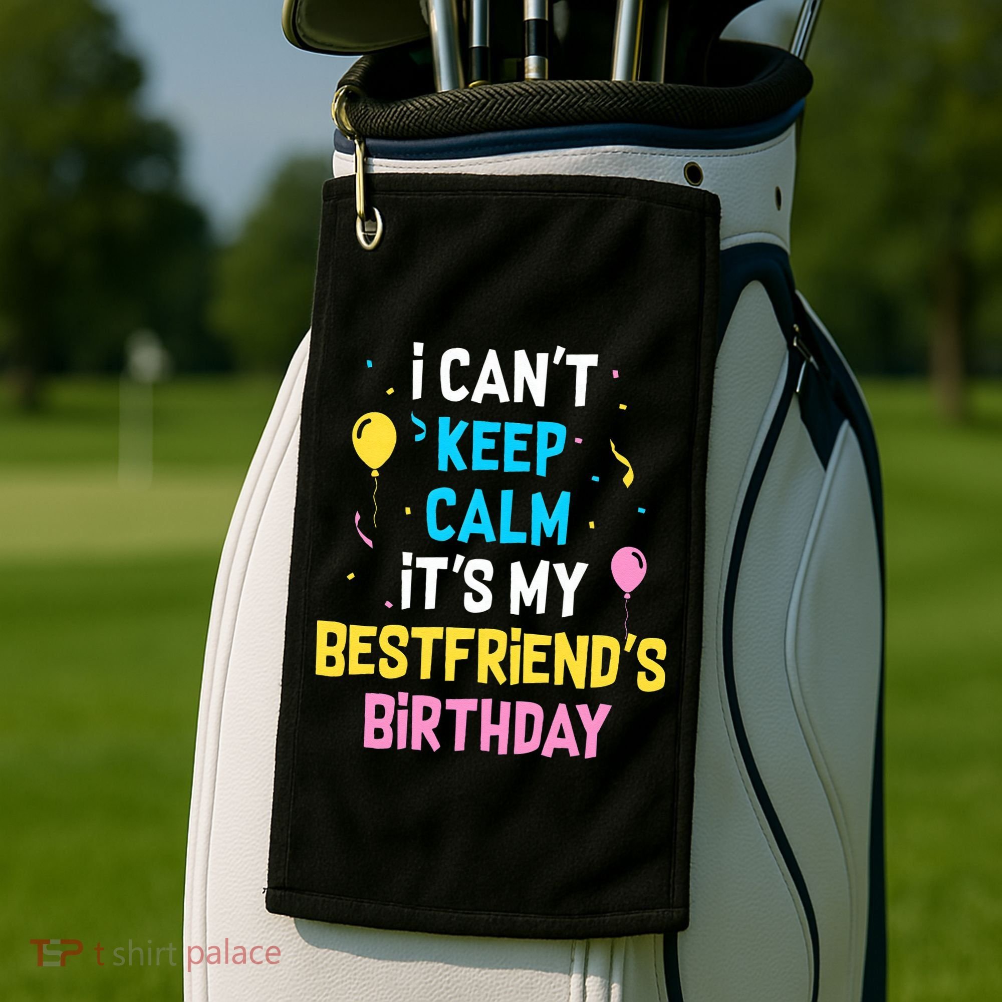 I Can't Keep Calm It's My Best Friend's Birthday Golf Towel