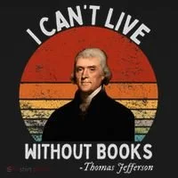 I Cannot Live Without Books Thomas Jefferson Doggie Tank thumb 4