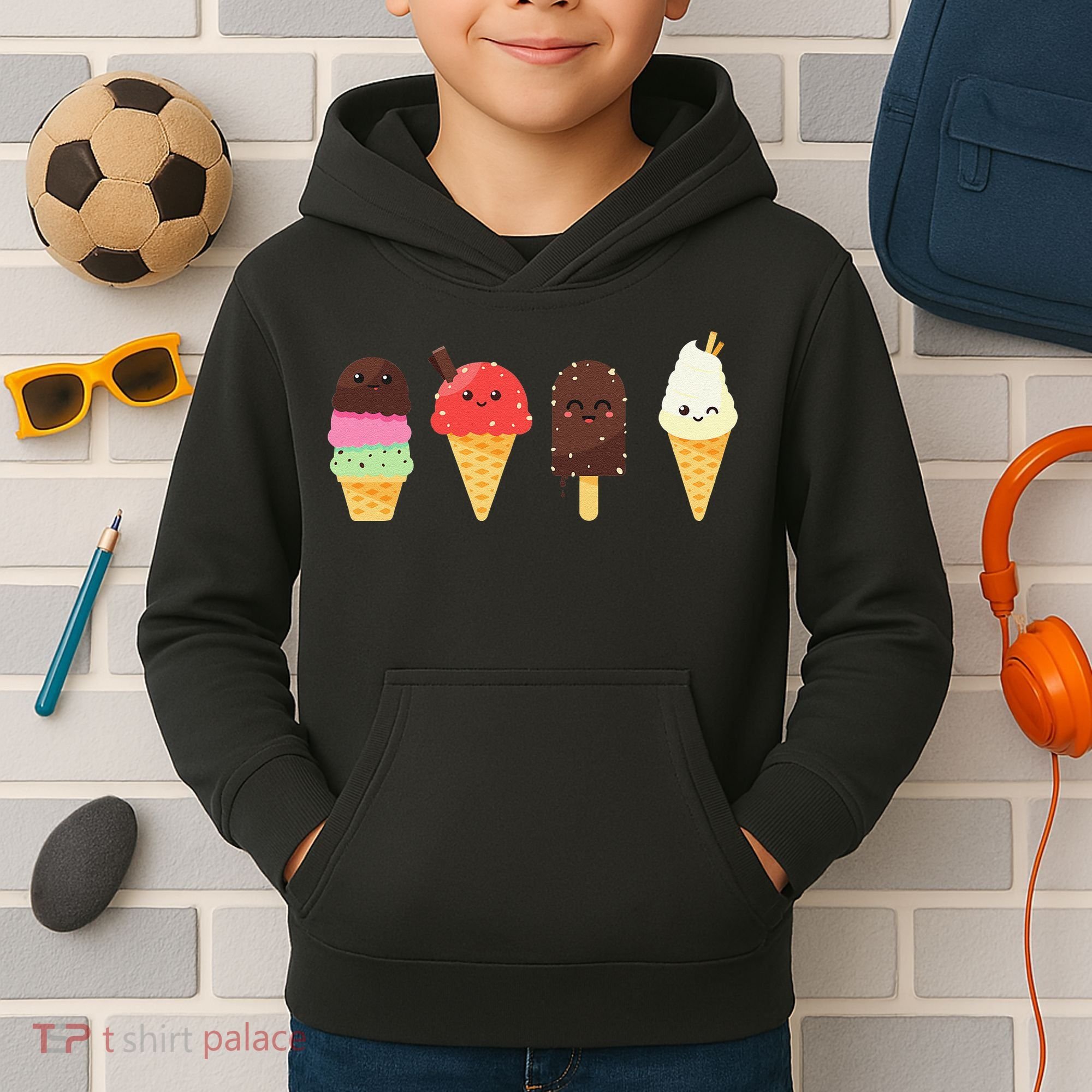 Ice Cream Lovers For Summer Kids Hoodie