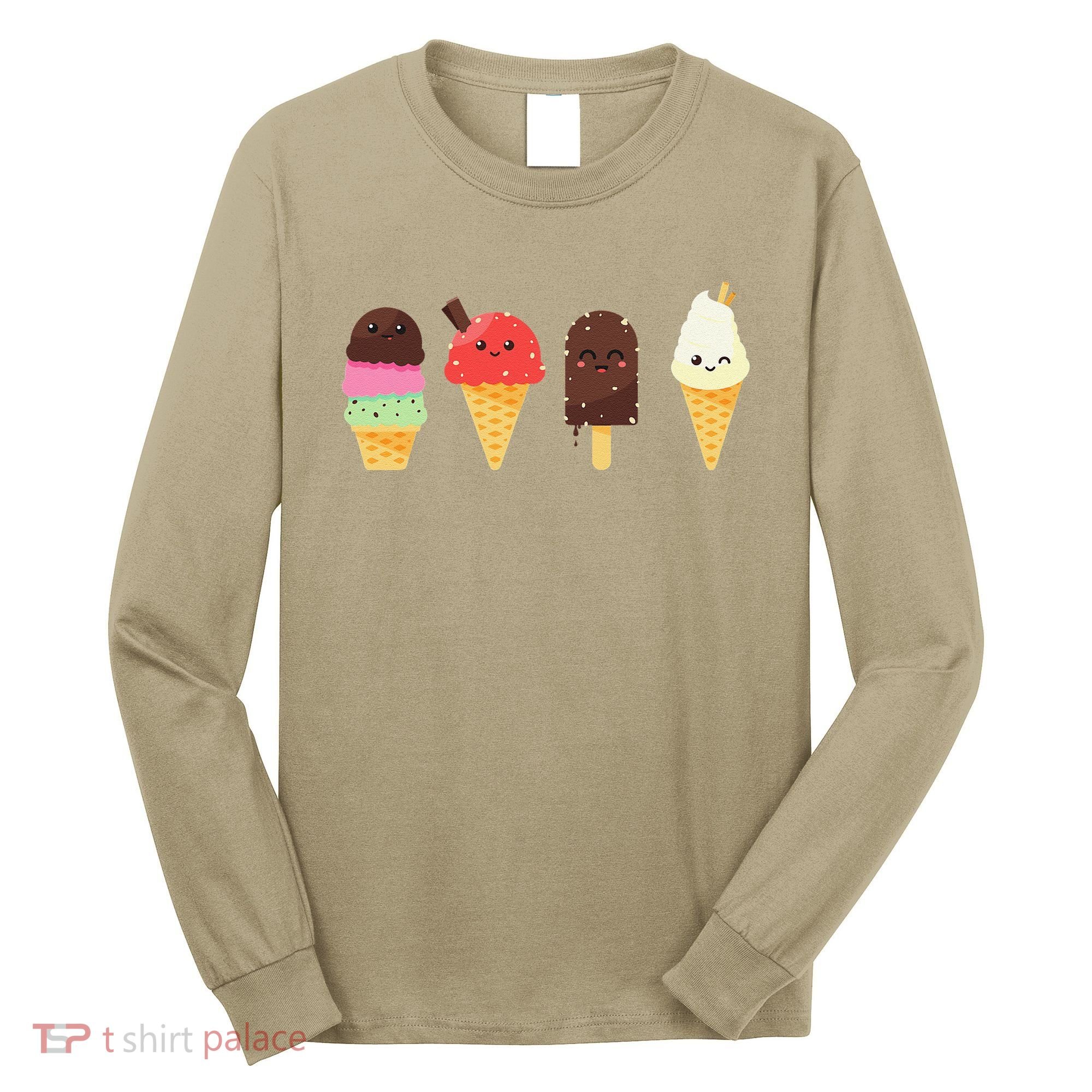 Ice Cream Lovers For Summer Long Sleeve Shirt