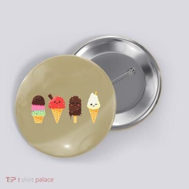 Ice Cream Lovers For Summer Button