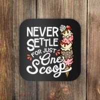 Ice Cream Lover Funny Dessert Lover Ice Cream Coaster thumb 0