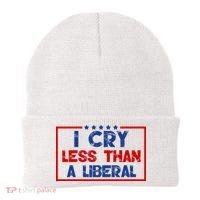 I Cry Less Than A Liberal Funny Political Beanie thumb 0