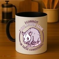 I Cannot Live Laugh Love In These Conditions Opossum Coffee Mug thumb 4