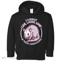 I Cannot Live Laugh Love In These Conditions Opossum Toddler Hoodie thumb 0