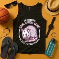 I Cannot Live Laugh Love In These Conditions Opossum Tank Top thumb 4