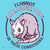 I Cannot Live Laugh Love In These Conditions Opossum Long Sleeve Shirt thumb 2