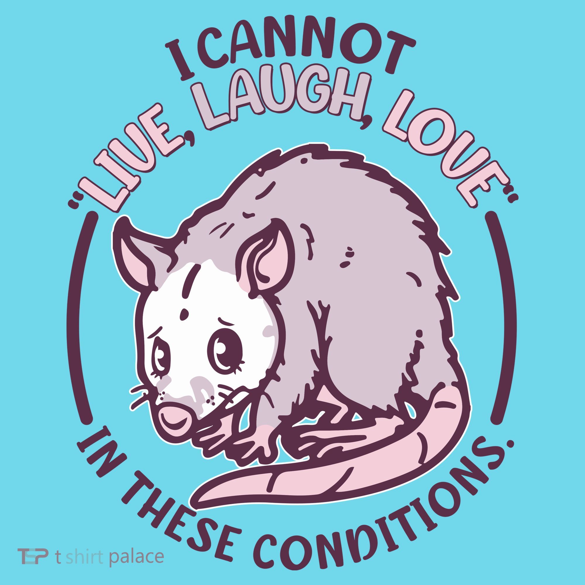 I Cannot Live Laugh Love In These Conditions Opossum Long Sleeve Shirt