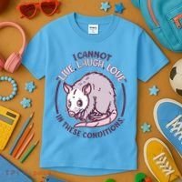 I Cannot Live Laugh Love In These Conditions Opossum Kids T-Shirt thumb 3