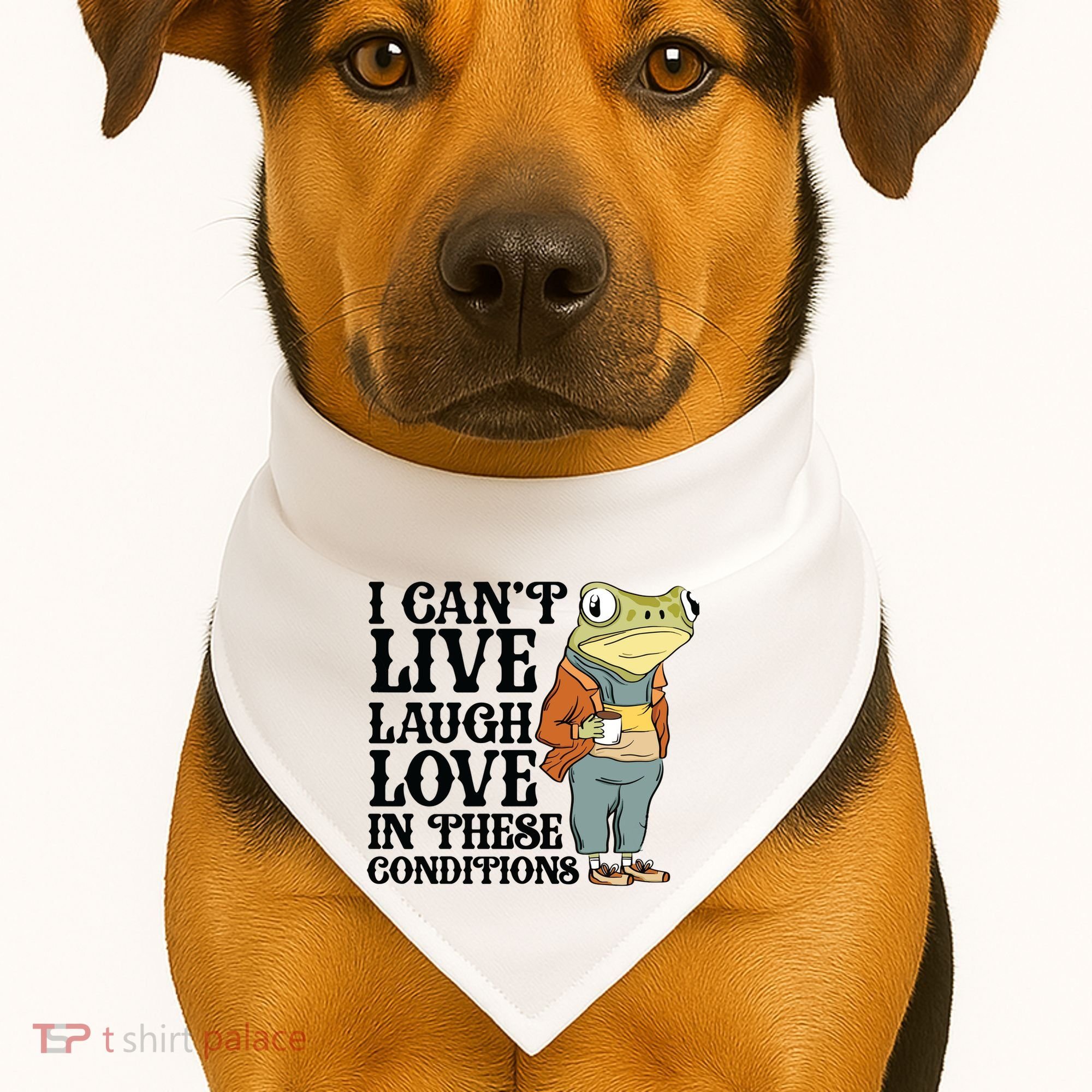 I CanT Live Laugh Love In These Conditions USA-Made Doggie Bandana