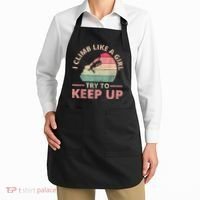 I Climb Like A Girl Rock Climbing Sunset Retro Apron thumb 2
