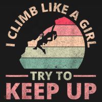 I Climb Like A Girl Rock Climbing Sunset Retro Women's Hoodie thumb 2