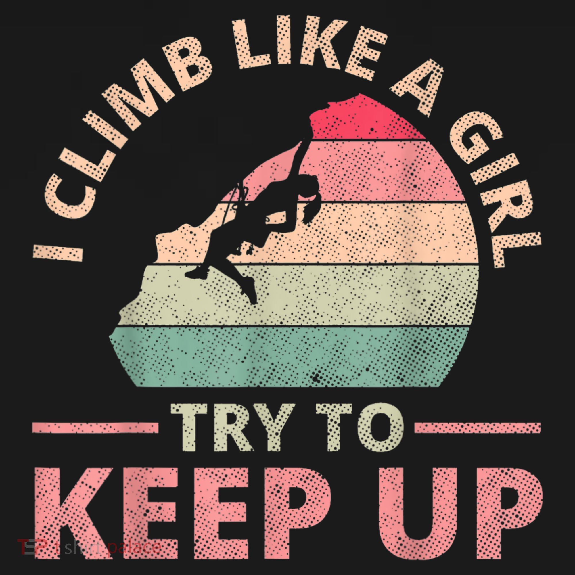 I Climb Like A Girl Rock Climbing Sunset Retro Women's Hoodie