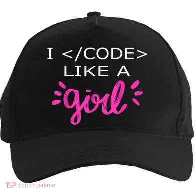 I Code Like A Girl Funny Binary Coding Computer Science Five-Panel Snapback Cap