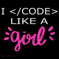 I Code Like A Girl Funny Binary Coding Computer Science Button thumb 1