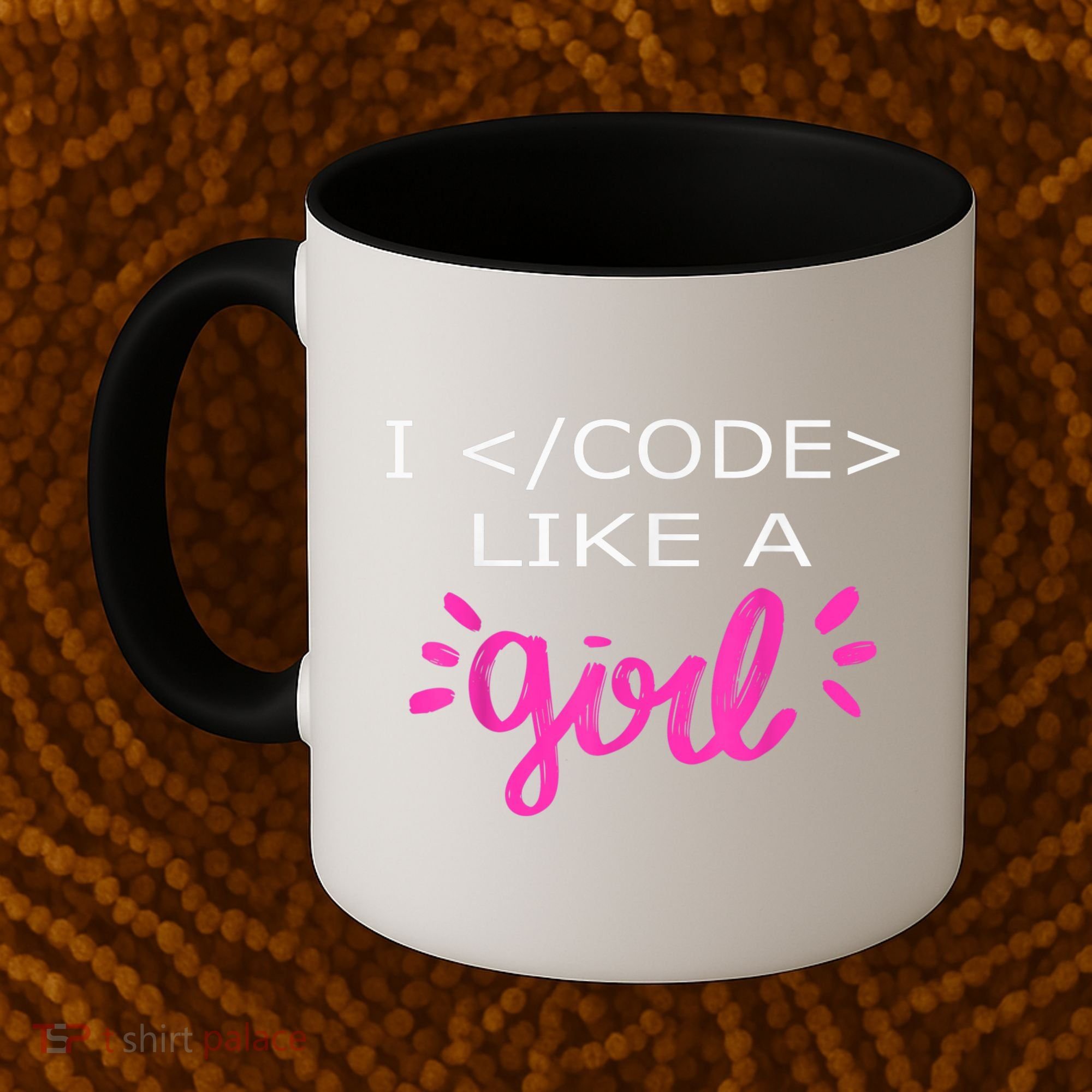 I Code Like A Girl Funny Binary Coding Computer Science Coffee Mug