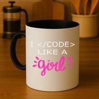 I Code Like A Girl Funny Binary Coding Computer Science Coffee Mug thumb 4