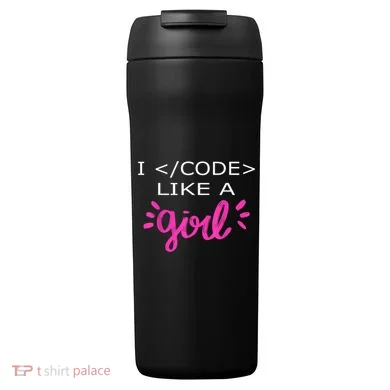 I Code Like A Girl Funny Binary Coding Computer Science 24oz Duet Stainless Steel Tumbler