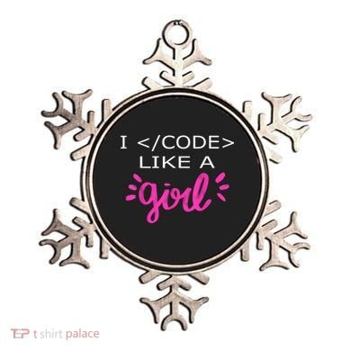 I Code Like A Girl Funny Binary Coding Computer Science Ornament