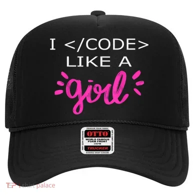 I Code Like A Girl Funny Binary Coding Computer Science Hat