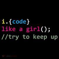 I Code Like A Girl Try To Keep Up Funny Coding Developer USA-Made Doggie Bandana thumb 2