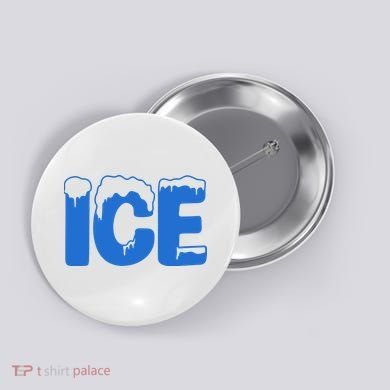 Ice Costume Logo Halloween Button