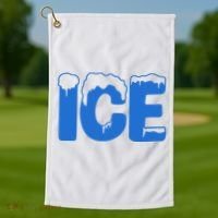 Ice Costume Logo Halloween Golf Towel thumb 1