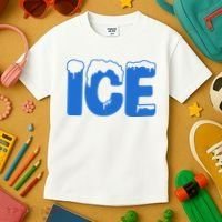 Ice Costume Logo Halloween Kids T-Shirt thumb 3