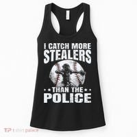 I Catch More Stealers Than The Police Funny Baseball Catcher Women's Tank Top thumb 0