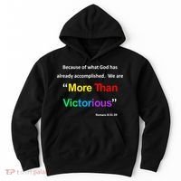 Inspirational Christian More Than Victorious Romans 8:31 Hoodie thumb 0