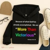 Inspirational Christian More Than Victorious Romans 8:31 Hoodie thumb 4