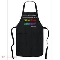 Inspirational Christian More Than Victorious Romans 8:31 Apron thumb 0