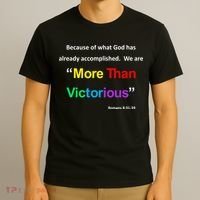 Inspirational Christian More Than Victorious Romans 8:31 T-Shirt thumb 3