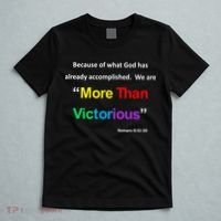 Inspirational Christian More Than Victorious Romans 8:31 T-Shirt thumb 5
