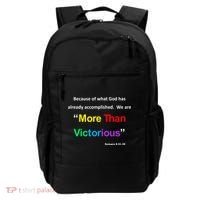 Inspirational Christian More Than Victorious Romans 8:31 Backpack thumb 0