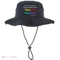 Inspirational Christian More Than Victorious Romans 8:31 Bucket Hat thumb 0