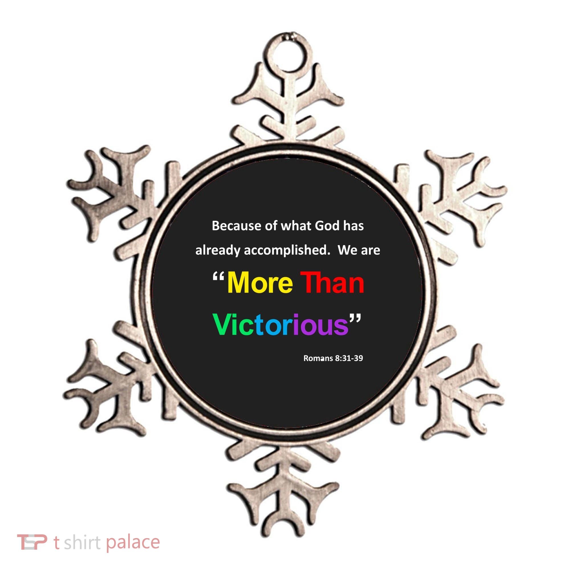 Inspirational Christian More Than Victorious Romans 8:31 Ornament