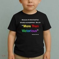 Inspirational Christian More Than Victorious Romans 8:31 Toddler T-Shirt thumb 2