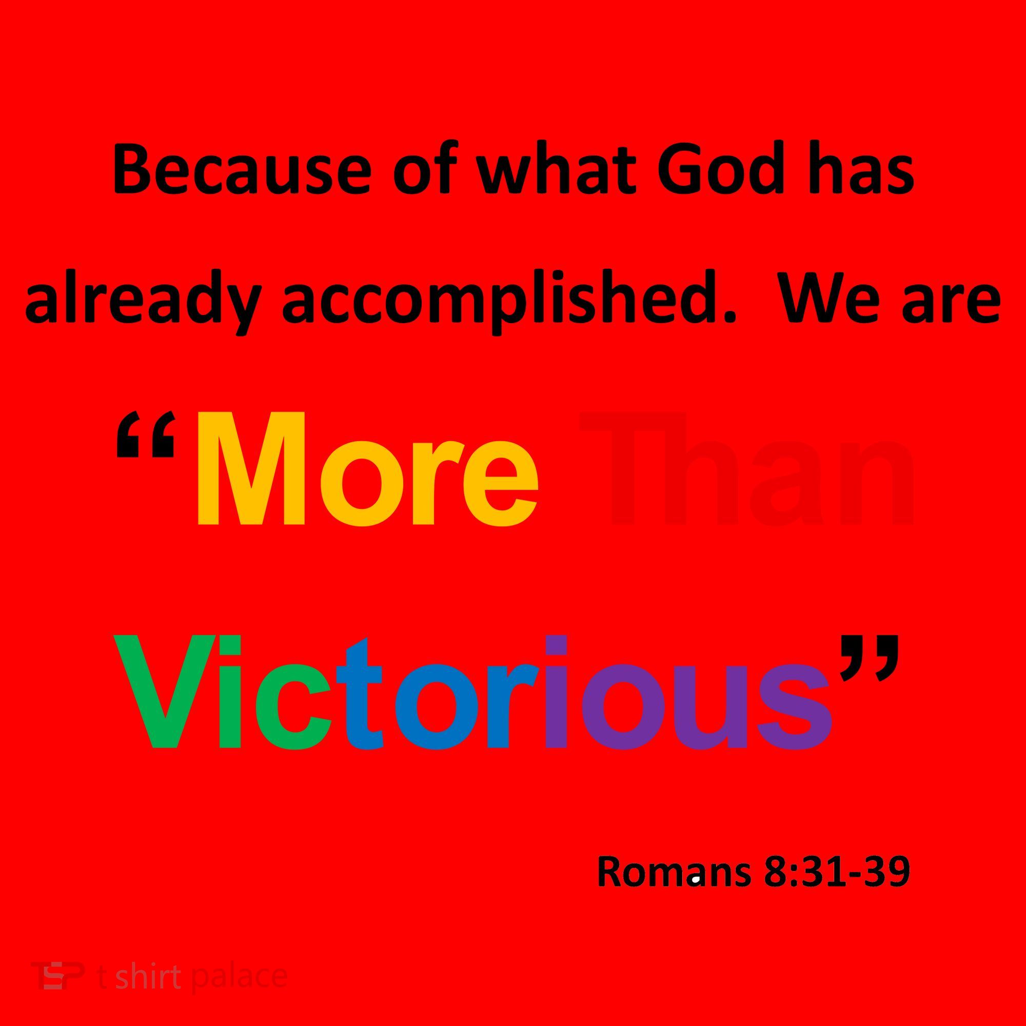 Inspirational Christian More Than Victorious Romans 8:31 Santa Hat